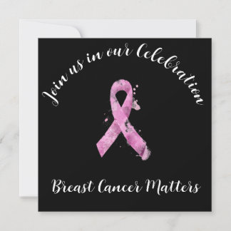 True Breast Cancer Pink Ribbon Party Inbjudningar