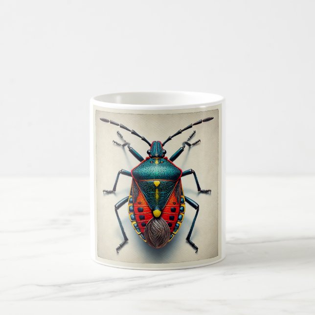 True Bug Heteroptera 010824IREF208 - Watercolor Kaffemugg (Center)
