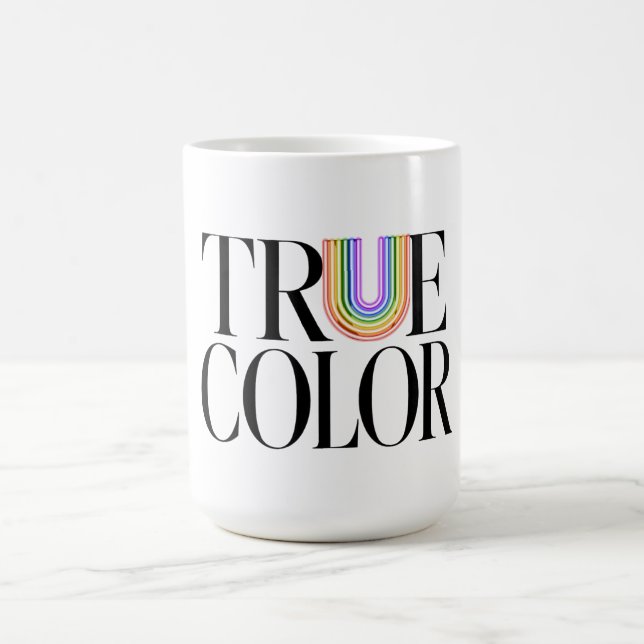 True Colors Editorial Anpassad Typsnittsdesign Kaffemugg (Center)