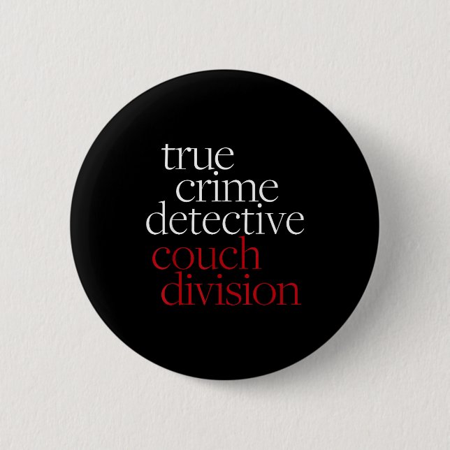 True Crime Detective Couch Di Fun Crime Fan Introv Knapp (Framsida)