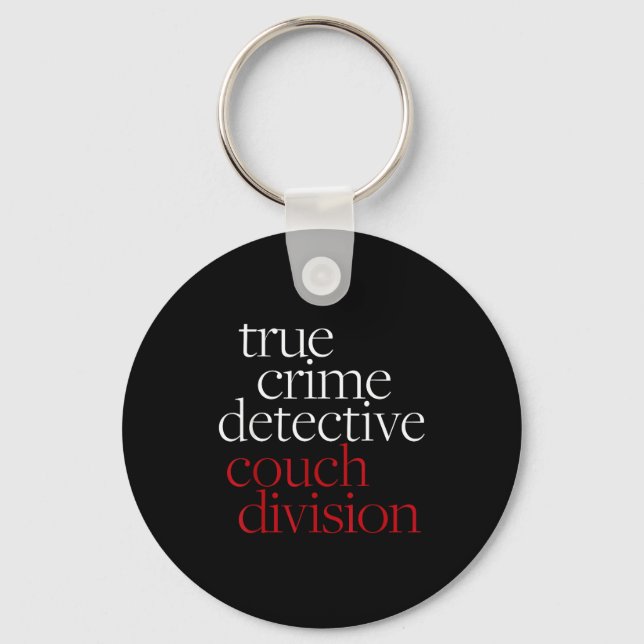 True Crime Detective Couch Di Fun Crime Fan Introv Nyckelring (Framsida)