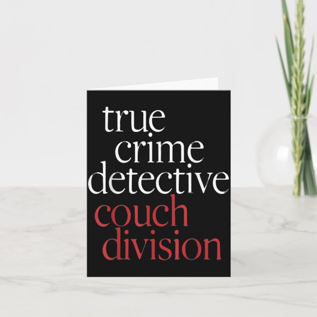 True Crime Detective Couch Di  Kort (Framsida)