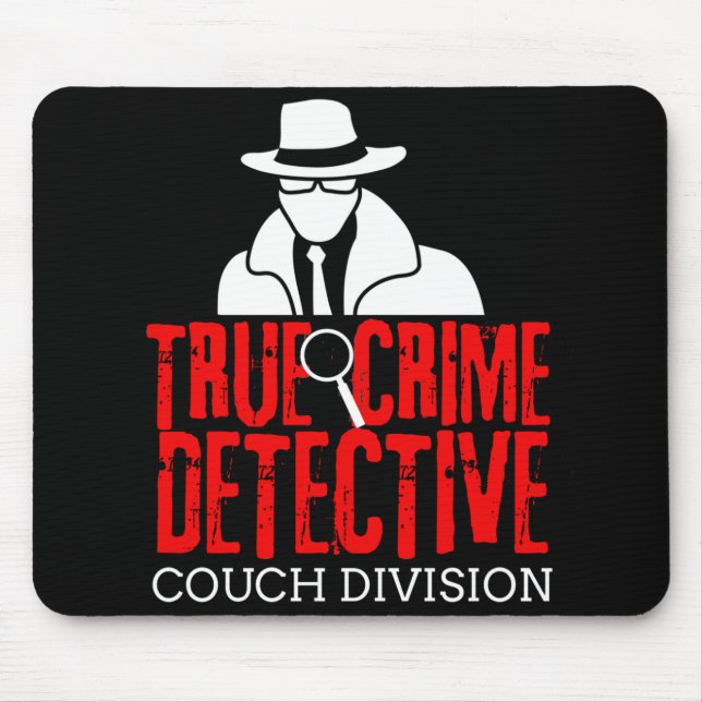 True Crime detektiv Couch Division Funny Gift Musmatta (Framsidan)