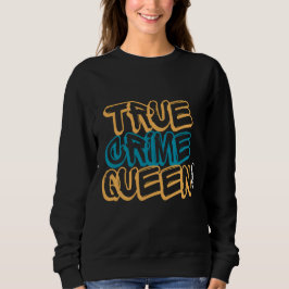 True Crime Drottning Retro Neon Typografi Design T Shirt