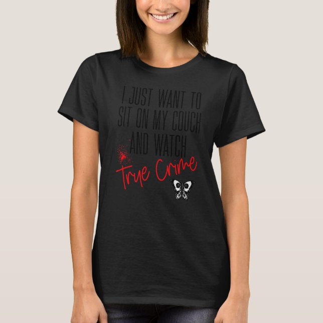 True Crime Introvert Serial Killer Fläkt Butterfly T Shirt (Framsida)