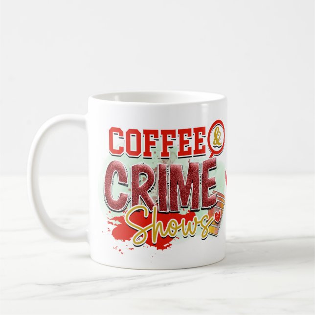 True Crime Junkie Blood Splatter Murder Shoder Kaffemugg (Vänster)