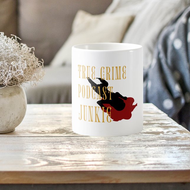 True Crime Podcast Junkie Kaffemugg (Skapare uppladdad)