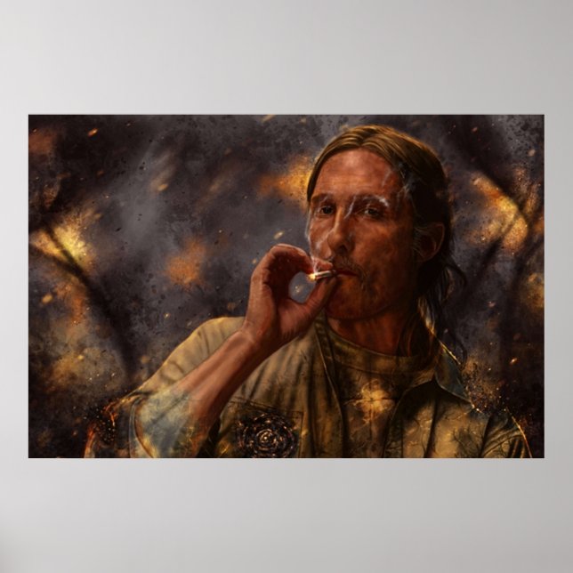 True Detektiv Rust Cohle 2014 Poster (Framsidan)