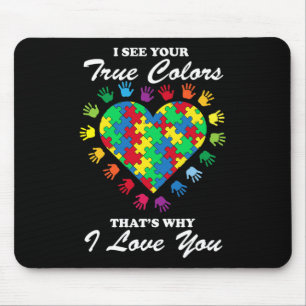 True Färg Heart Puzzle Coola Autism Awareness Gif Musmatta