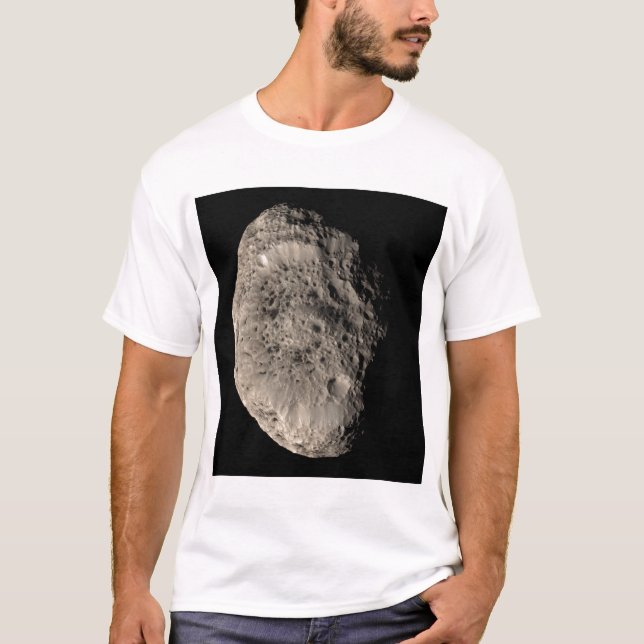 True färg-mosaik av Saturns måne Hyperion Tee Shirt (Framsida)