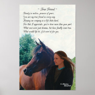 True Friend Arabian Horse Dikt Poster