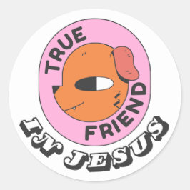 True Friend in Jesus Sticker/Faith/Christian Runt Klistermärke