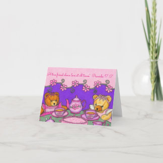 True Friend-Kärlek All Times~Bears Party~Scripture Kort