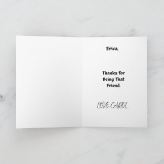 TRUE FRIENDS GREETING CARD KORT