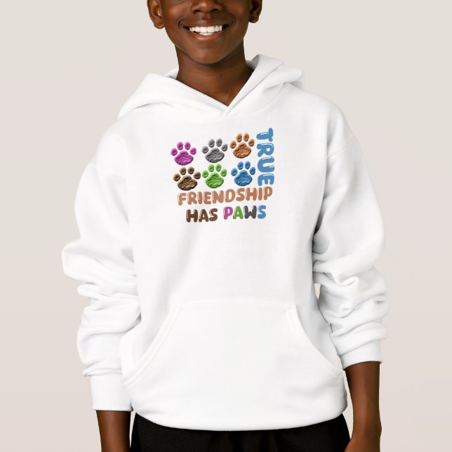 True Friendship Has Paws T Shirt (Framsida)