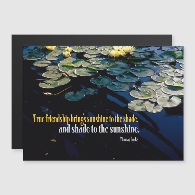 True Friendship Magnetic Card Magnetisk Inbjudningskort (Fram/baksida)