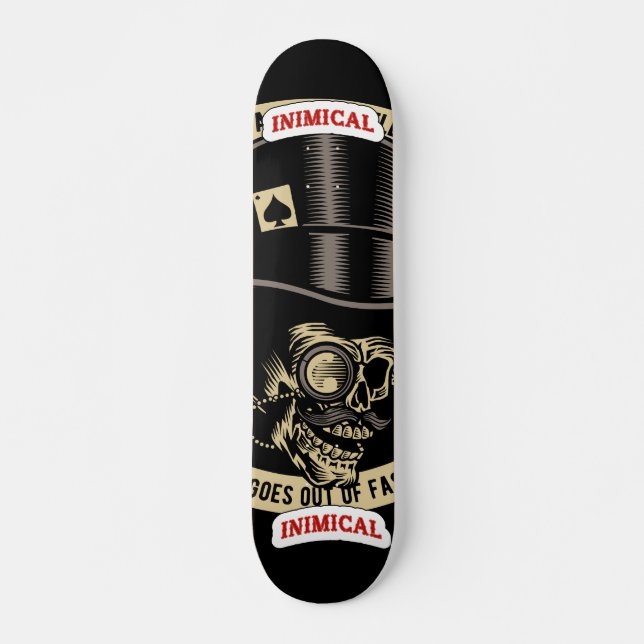 True gentleman mini skateboard bräda 18,5 cm (Framsida)