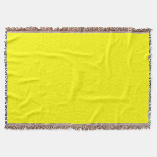 True Gult Fluo Färg Delight-Redo att anpassa Filt (Framsidan)