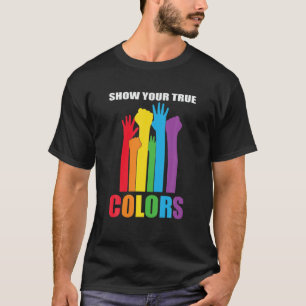 True Hand Färg Rainbow LGBTQ T HBT Gay pride Te Shirt