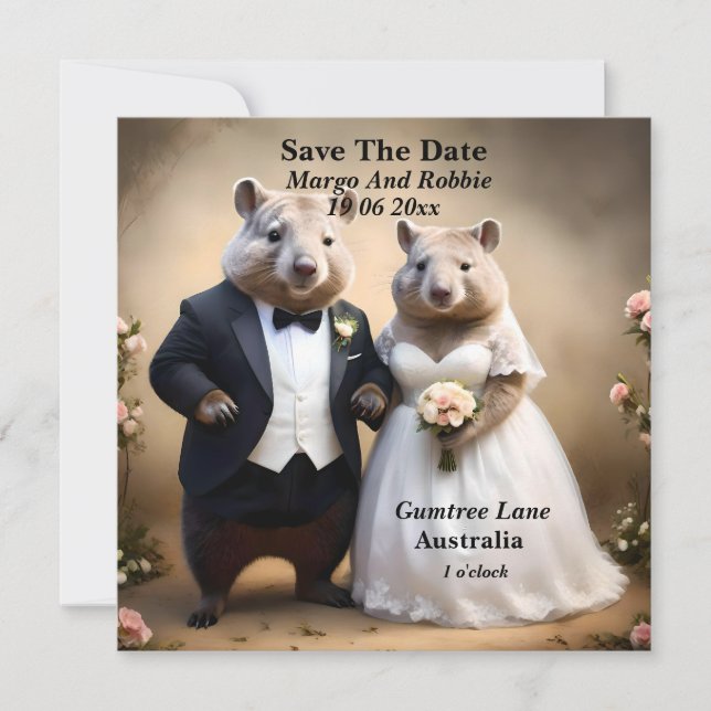"True Love Down Under: Vombater som gifter sig Spara Datumet (Framsida)
