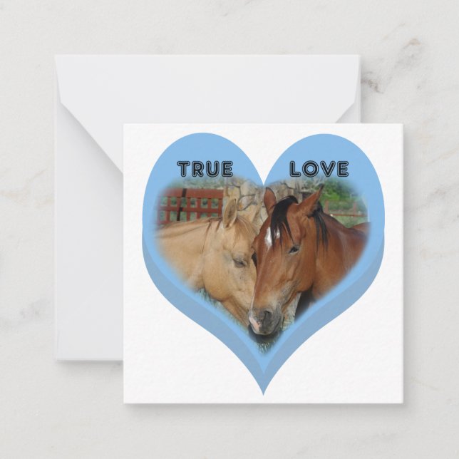 True Love Horses Conversation Hearts Valentine's Anteckningskort (Framsida)