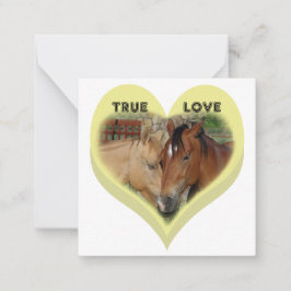 True Love Horses Conversation Hearts Valentine's Anteckningskort