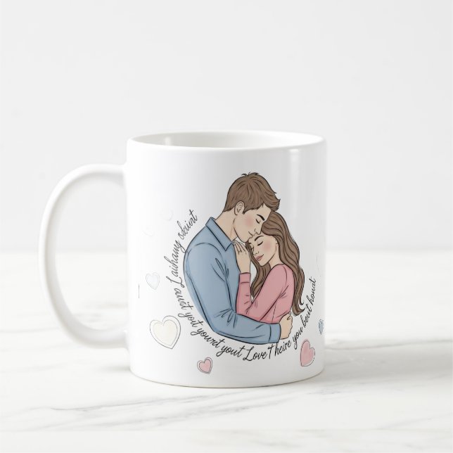 True Love Quote Bridesmaid Mug – Romantic Couple   Kaffemugg (Vänster)