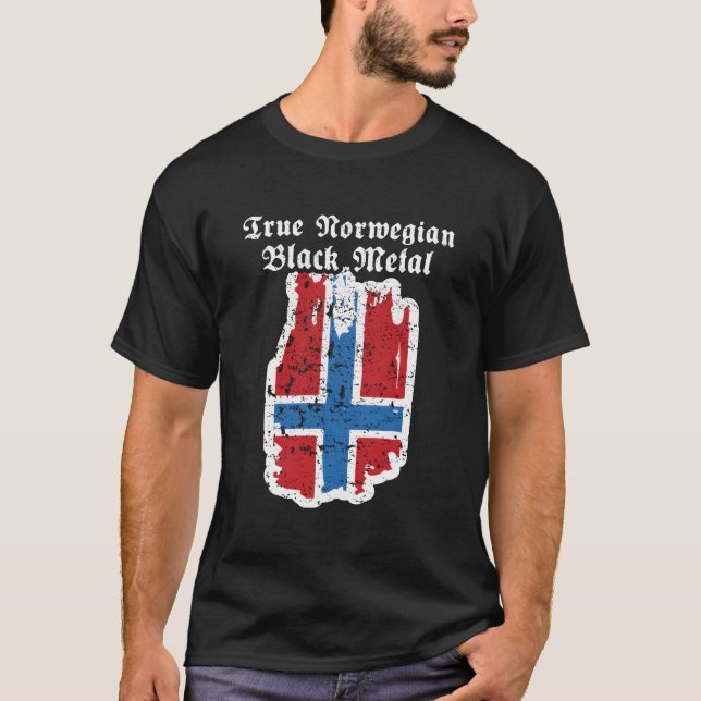 True Norsk Black Metall T Shirt (Framsida)