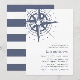 True North | Inbjudan till Nautical Baby Shower