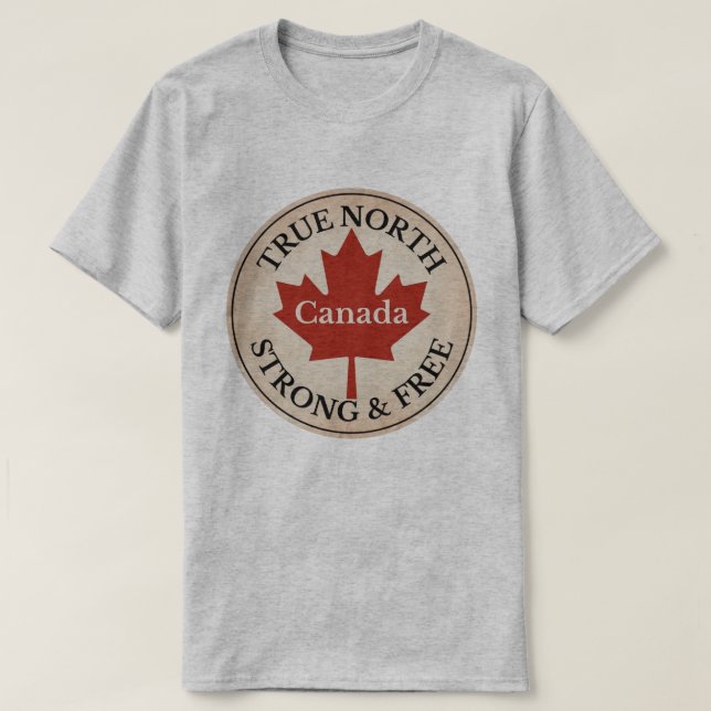 True North Strong och Free T Shirt (Design framsida)