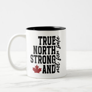 True North Strong och not for Sale Canadian Pride Två-Tonad Mugg