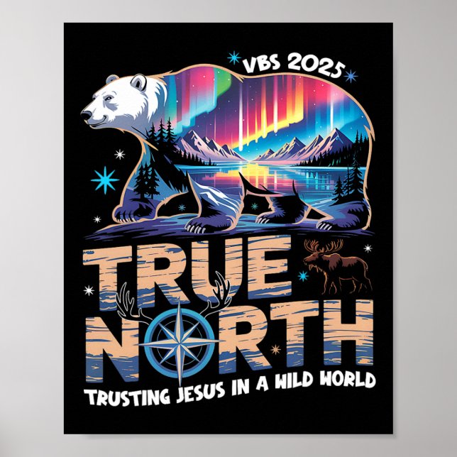 True North Vbs Förtror Jesus I En Vild Värld Samma Poster (Framsidan)