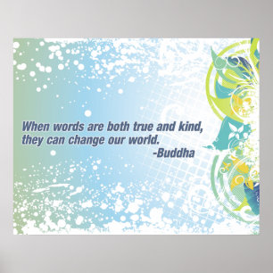 True Ord Buddha-citat Poster