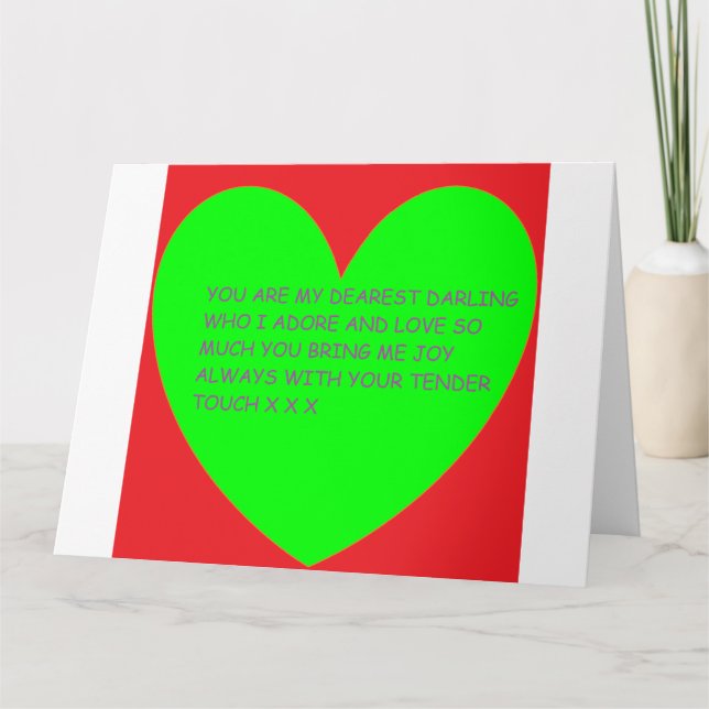 True romantik-kort för din kära kort (Framsida)