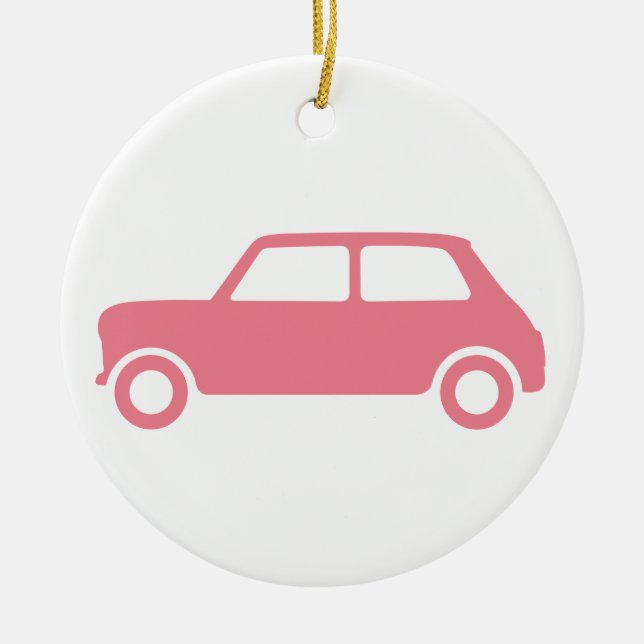 True Rosa Mini Cooper Ornament - Center (Framsidan)