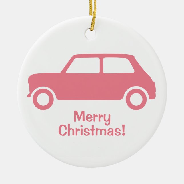 True Rosa Mini Cooper Ornament - Personalize (Framsidan)