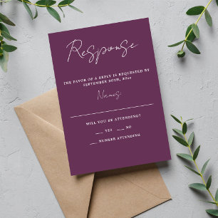True Simpity 3 Script Minimal Grape Bröllop OSA Kort