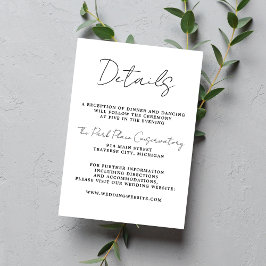 True Simpity 3-skript Enkel minimalistisk Bröllop Tilläggskort