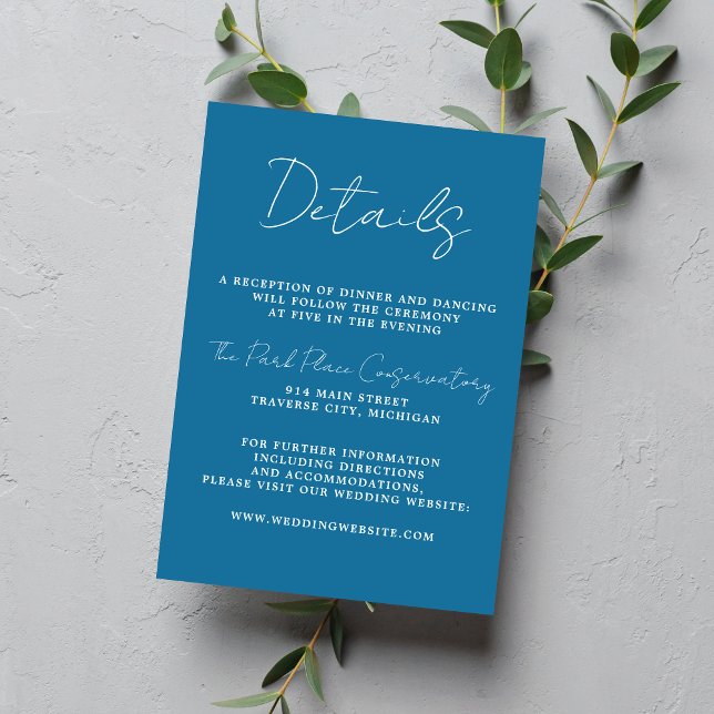 True Simpity 3-skript Minimal Winter Wedding Tilläggskort (Skapare uppladdad)