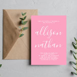 True Simplicit 1 Ballet Rosa Minimalist Bröllop Inbjudningar<br><div class="desc">Den här enkla och vackra bröllopsinbjudan är perfekt för minimalisterna i oss alla! Kontakta mig om du vill ha hjälp med att anpassa textdelen av bröllopsinbjudan.</div>