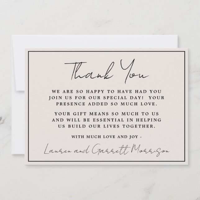 True Simplicit 3 Beige & Black Tackkort Tack Kort (Framsida)