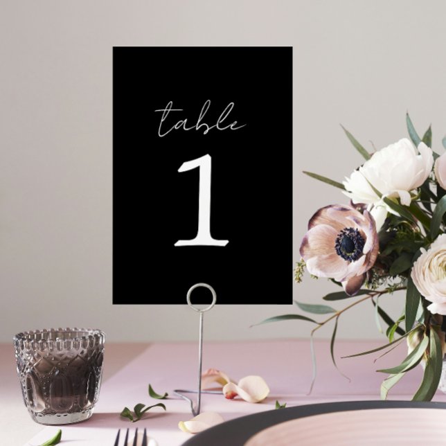 True Simplicit 3 Black Bröllop Bordsnummer (Skapare uppladdad)