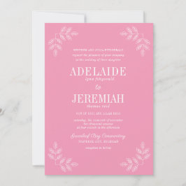 True Simplicit 6 Ballet Blommigt Bröllop Inbjudningar