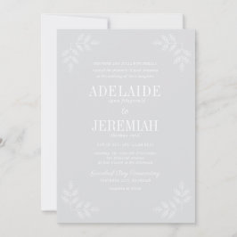 True Simplicit 6 Blommigts Coola Mist Bröllop Inbjudningar