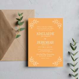 True Simplicit 6 Sorbet Blommigt Bröllop Inbjudningar