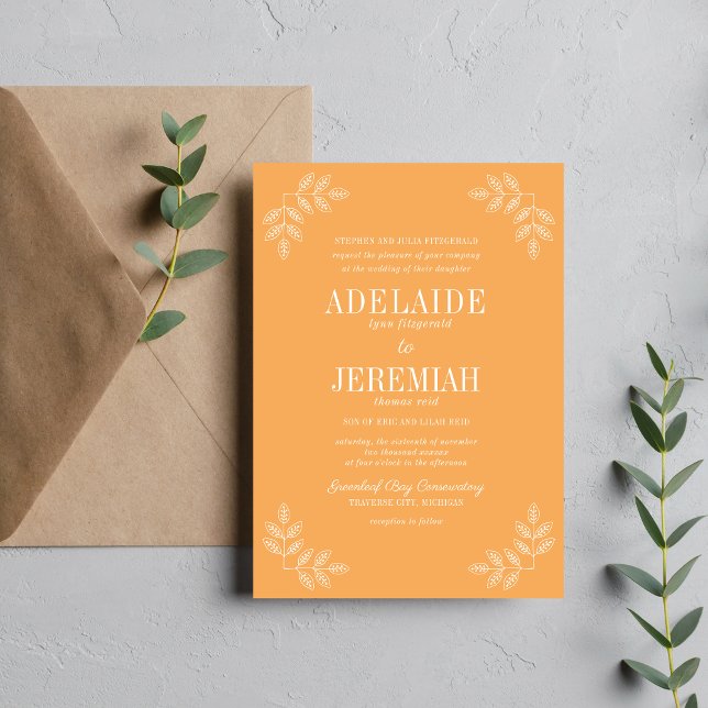 True Simplicit 6 Sorbet Blommigt Bröllop Inbjudningar (Skapare uppladdad)