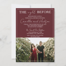True Simplicity 4 | Burgundy | Rehearsal Dinner Inbjudningar