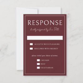 True Simplicity 4 | Burgundy | Wedding OSA Kort