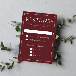 True Simplicity 4 | Dark Burgundy | Wedding OSA Kort