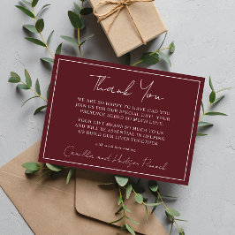True Simplicity 4 | Deep Burgundy | Thank You Note Tack Kort